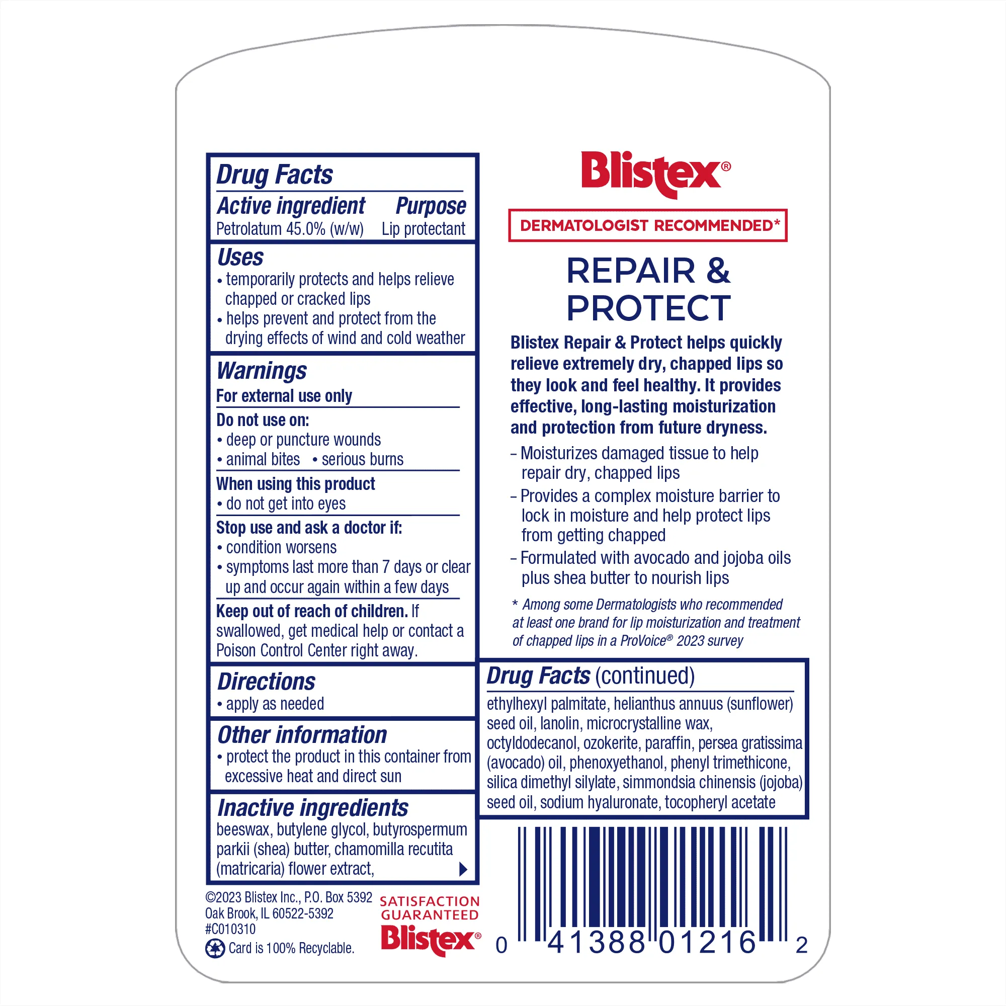 Blistex Repair and Protect Lip Balm