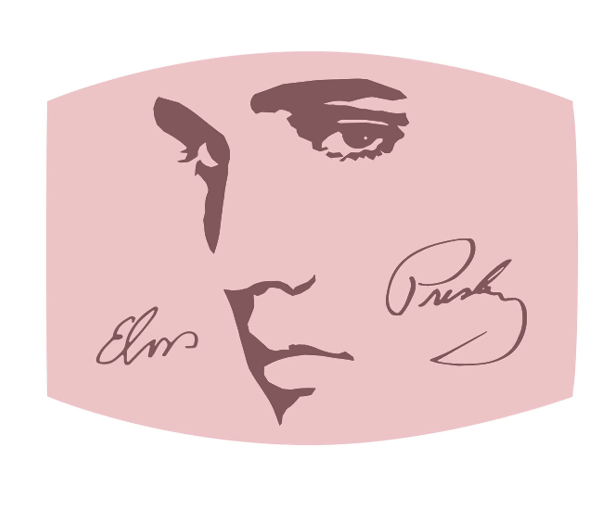 Elvis Presley Signature Profile Face Mask