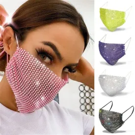 Fashion rhinestone decorative face mask（AE4103）