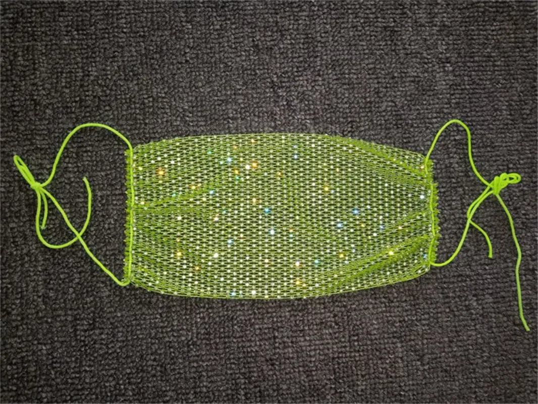Fashion rhinestone decorative face mask（AE4103）