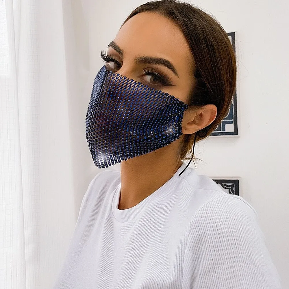 Fashion rhinestone decorative face mask（AE4103）