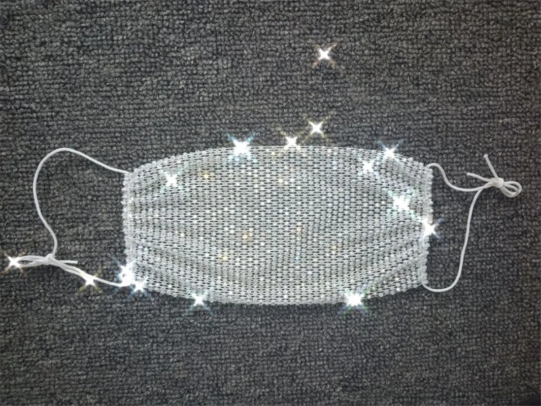 Fashion rhinestone decorative face mask（AE4103）